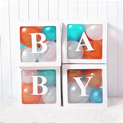 Cajas De Beb Con Letras Para Baby Shower Cajas De Bloques