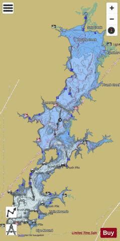 Lake Eufaula: Lake Eufaula Depth Map