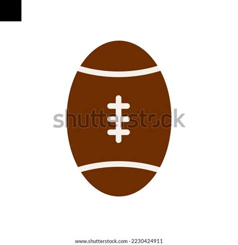 American Footbal Icon Falt Style Design Stock Vector Royalty Free
