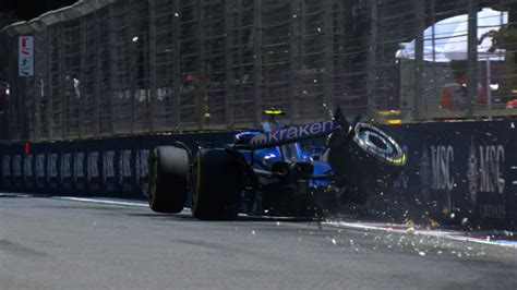 2023 Azerbaijan GP Sprint Shootout Logan Sargeant Crash Brings Out The