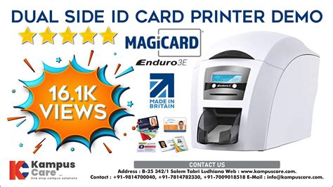 Dual Side ID Card Printing Demo Magicard Enduro 3e PVC Thermal ID