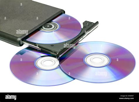 external dvd drive and disks Stock Photo - Alamy