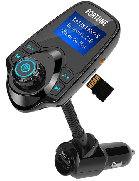 Nulaxy Wireless In Car Bluetooth FM Transmitter Radio Adapter Car Kit W