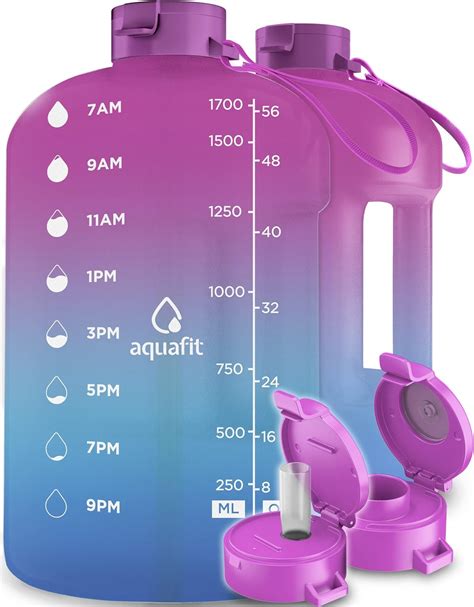 Amazon Aquafit Half Gallon Water Bottle With Times To Drink