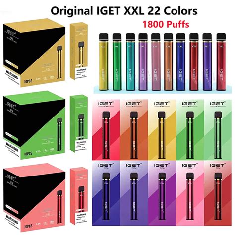 Igestet Xxl Einweg Vape E Zigarette 1800 Puffs Pod Gerät Kit 950mah 7ml Vorgefestigt Stick 100