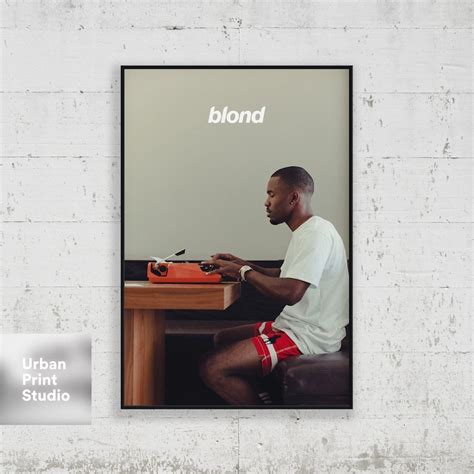 Frank Ocean Poster Blonde Blond Album Cover Poster Print Etsy