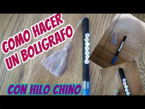 Como Decorar Bol Grafo O Lapicero Con Hilo Chino Y Figuras De Acrilico