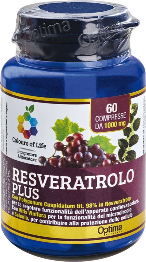 Resveratrolo Plus Mg Capsules Optima Naturals Vitalabo