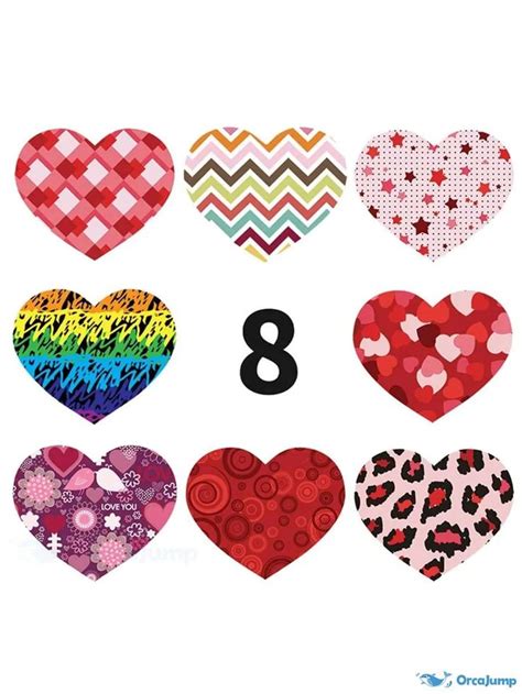 Orcajump Roll Heart Shaped Gift Sticker Red Heart Stickers Heart