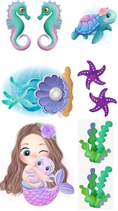 Pin By Jacquelinne Castro On Sirena Mermaid Sticker Mermaid Cake