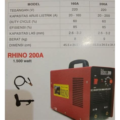 Jual MESIN LAS LISTRIK TRAVOLAS INVERTER MMA 200 BLACK RHINO Shopee