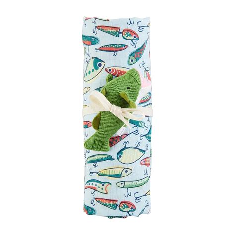 Amazon.com: Fishing Lure Swaddle and Rattle Set : Baby