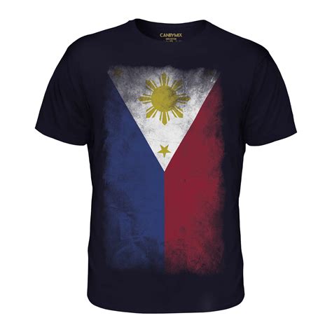 PHILIPPINES FADED FLAG MENS T SHIRT TEE PILIPINAS PHILIPPINE FILIPINAS