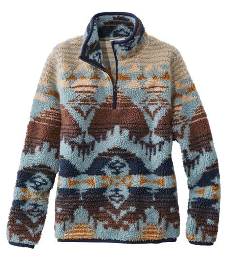 Signature Sherpa Fleece Pullover Quarter Zip Jacquard Style Cowgirl