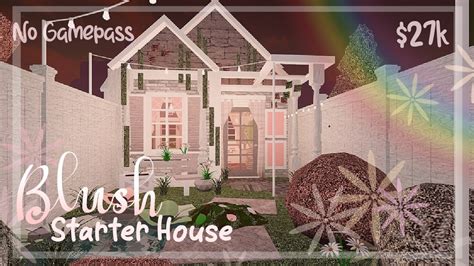 Roblox Bloxburg Blush Starter House House Build YouTube