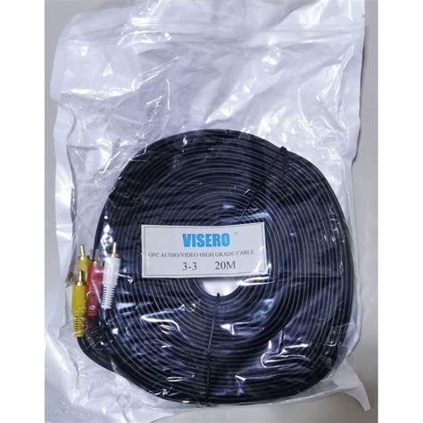 Jual KABEL RCA 3 TO RCA 3 20 METER VIDEO AV Merk VISERO Cable Rca 3k3