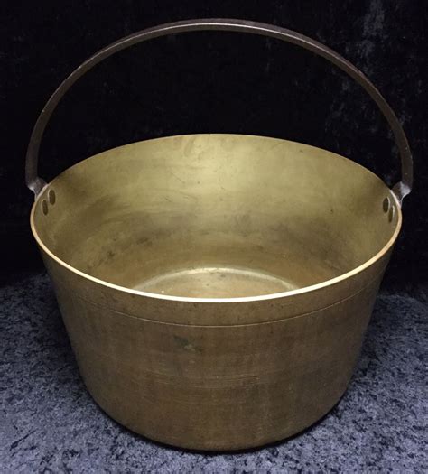 Vintage Brass Copper Cauldron Kettle Pot