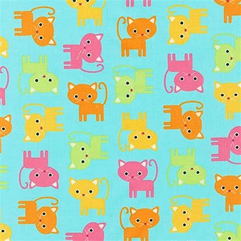 Robert Kaufman Urban Zoologie Spring Kittens Cotton Fabric Etsy