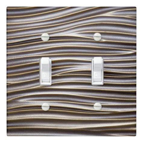 Modern Metal Steel Wavy Industrial Light Switch Cover Zazzle