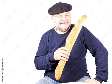 Franzose Mit Baguette Photos Adobe Stock