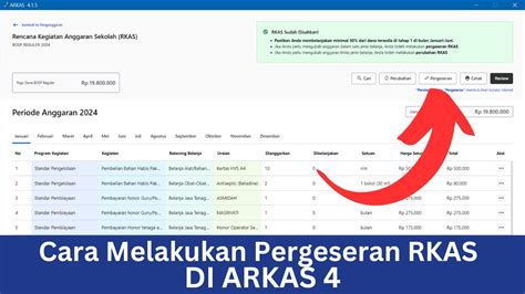 Cara Melakukan Pergeseran Rkas Di Arkas Youtube