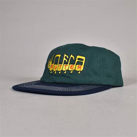 Butter Goods Caterpillar 6 Panel Strapback Cap Forestnavy Skate Clothing From Native Skate