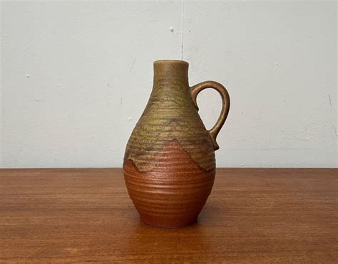 Mid Century West German Pottery Wgp Brutalist Carafe Vase From D Mler