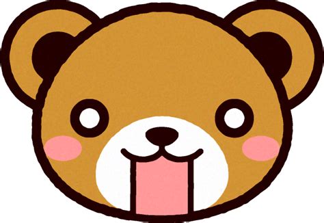 かわいいクマの顔のイラスト驚く｜かわいいクマの顔｜動物｜素材のプチッチ