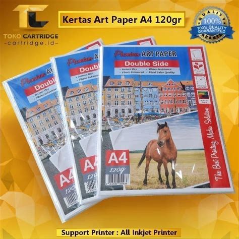 Jual Kertas Photo Art Paper A4 A5 120 Gsm 50 Lbr Carton Artpaper Glossy