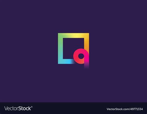 Square with circle logo Royalty Free Vector Image