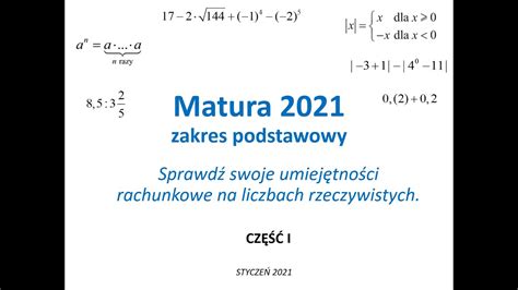 Matura Cz Liczby Rzeczywiste Youtube