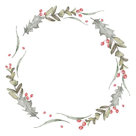 Christmas Wreath Watercolor Png