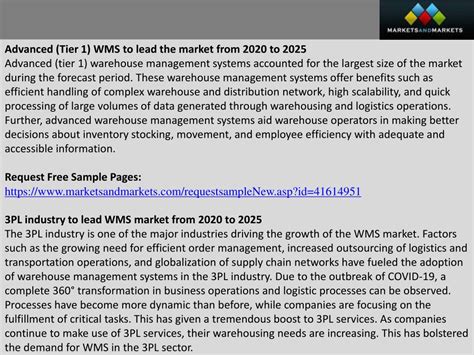 Ppt Warehouse Management System Market Worth Billion By