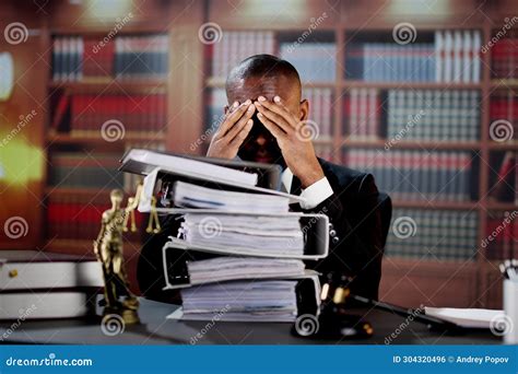 Young Stressed Male Lawyer Working Stock Photo Image Of Litigation