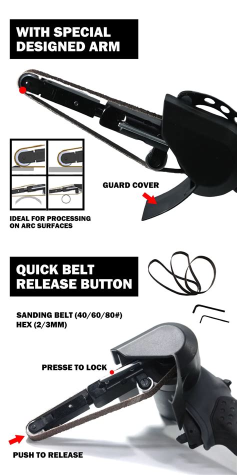 Air Belt Sander Industry Pneumatic Abrasive Tool Heavy Duty Made