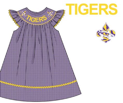 Lsu Smocked Dress The Little Tribe