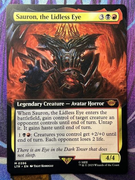 Sauron The Lidless Eye Ltr Full Art Bootleg Mage