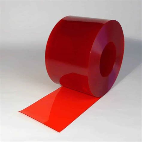 Pvc Stroken Gordijn Op Rol Rood Transparant 50m 300x3mm Shop Efd