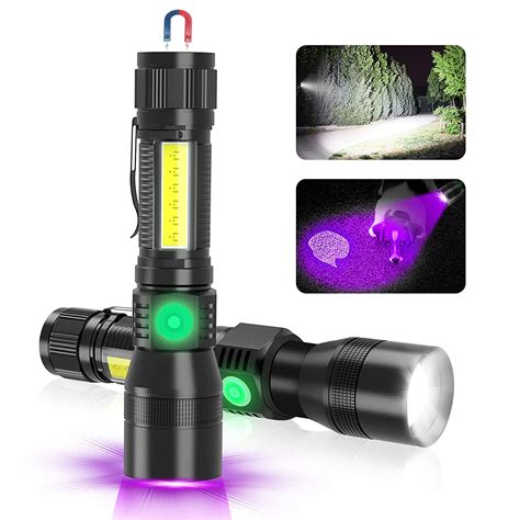 Vnina Uv Rechargeable Flashlights Tactical High Lumens In Led