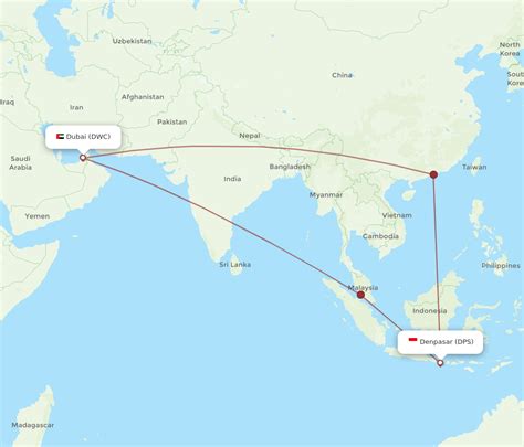 Flights From Denpasar To Dubai Dps To Dwc Flight Routes