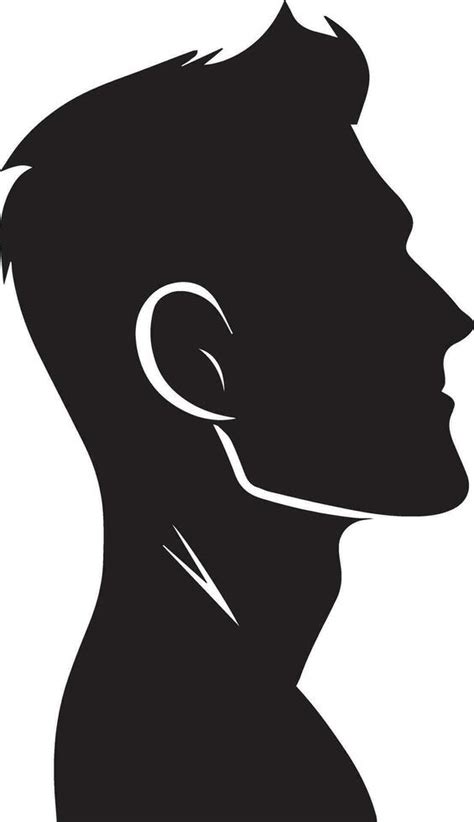 Man Profile vector silhouette illustration black color 27543158 Vector ...