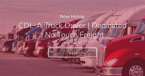 Cdl A Truck Driver Dedicated No Touch Freight At Red Land Cargo