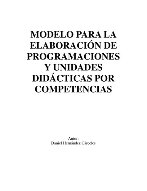 modelo para la elaboración de programaciones y unidades