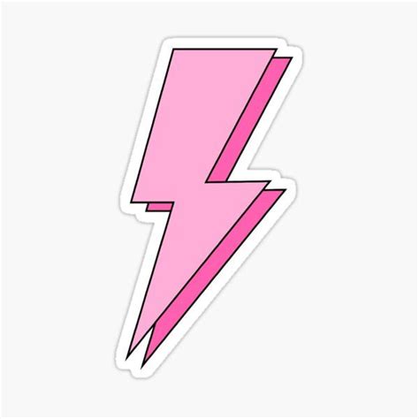 Pink Lightning Bolt Sticker For Sale By Karestolarczyk Pop Stickers