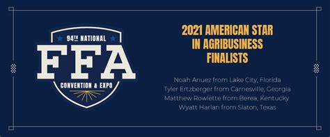 Meet The Finalists 2021 American Star In Agribusiness National Ffa Organization