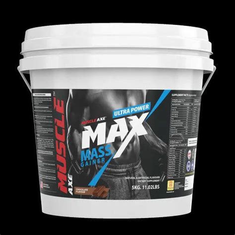 5kg Chocolate Flavor The High Calorie Gainer Muscle Axe Max Mass Gainer