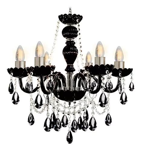 Lustre Cristal K Bra Os Candelabro Preto Maria Tereza Parcelamento