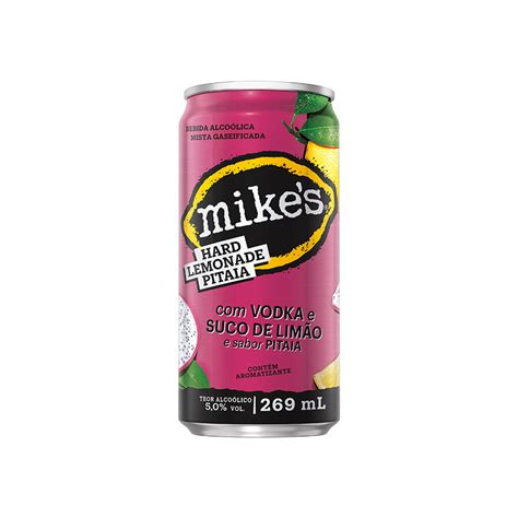 Bebida Mista Alcoólica Pitaia Mikes Hard Lemonade Lata 269ml Pão De