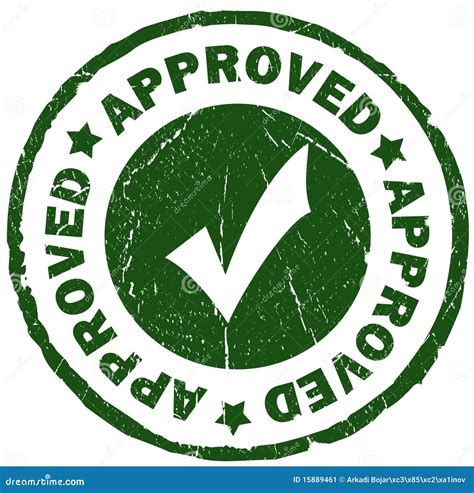 Approved Stamp Stock Image Image 15889461