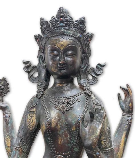 Chenrezig Avalokiteshvara Bronze Buddha Tibet Skulptur China Kaufen